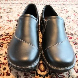 G.H. Bass Lite Teresa Shoe Zippered Black Leather Slip-on Loafer size 8M